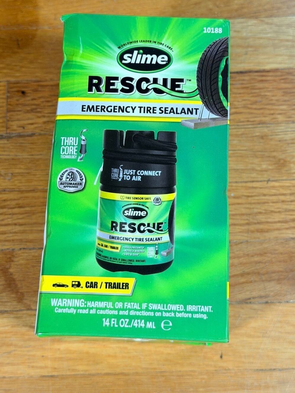 Slime Rescue Emergency Tire Sealant 14 oz Car Trailer Thru-Core 10188